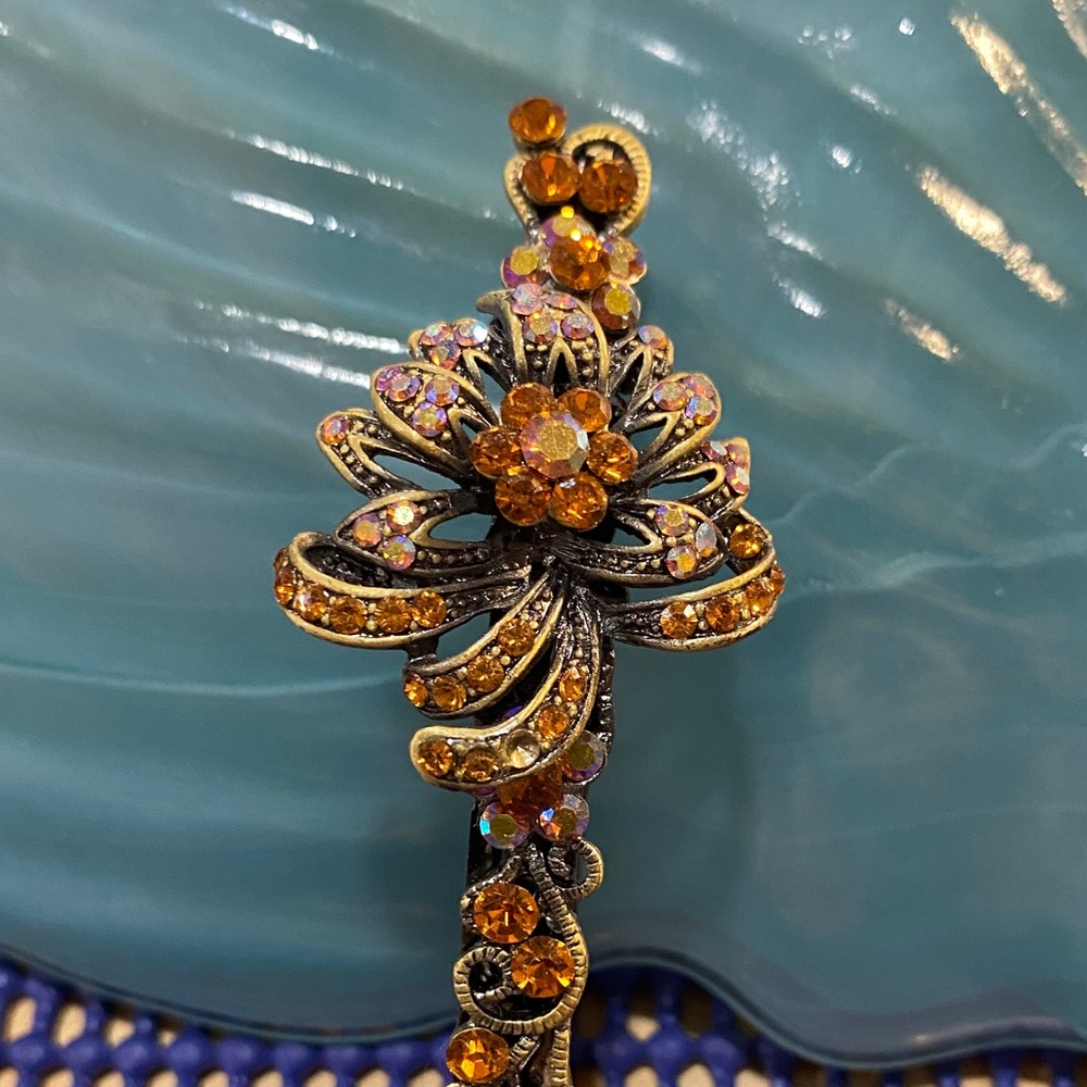 Elegant Rhinestone Hair Barrette 4 inches in length - Picture 3 of 8